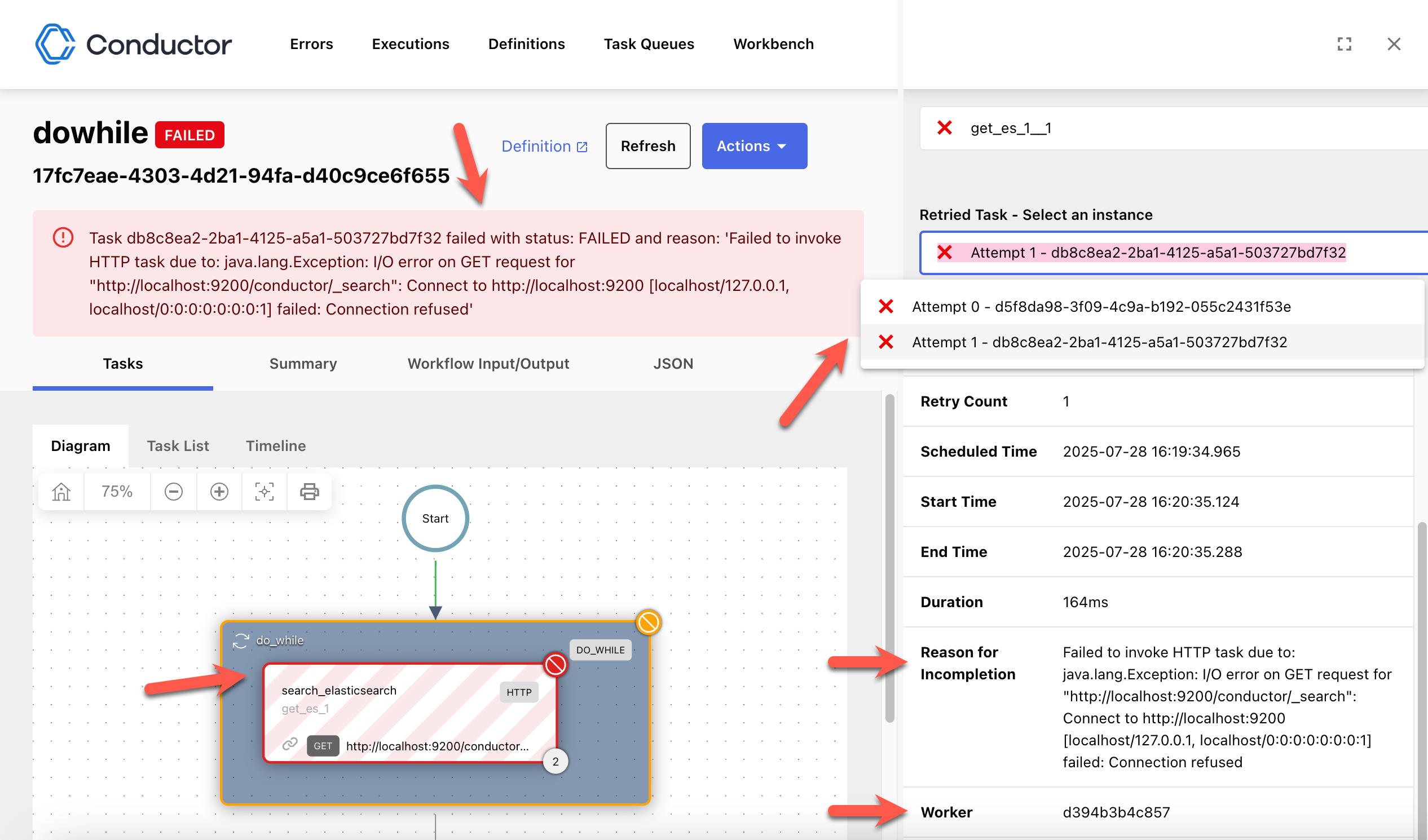 Debugging Workflow Execution