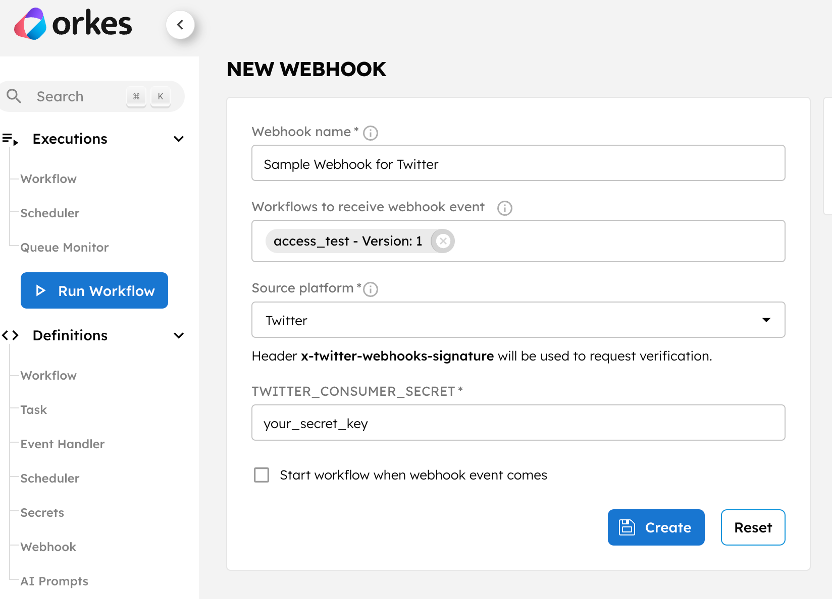 Signature-based verifier webhook
