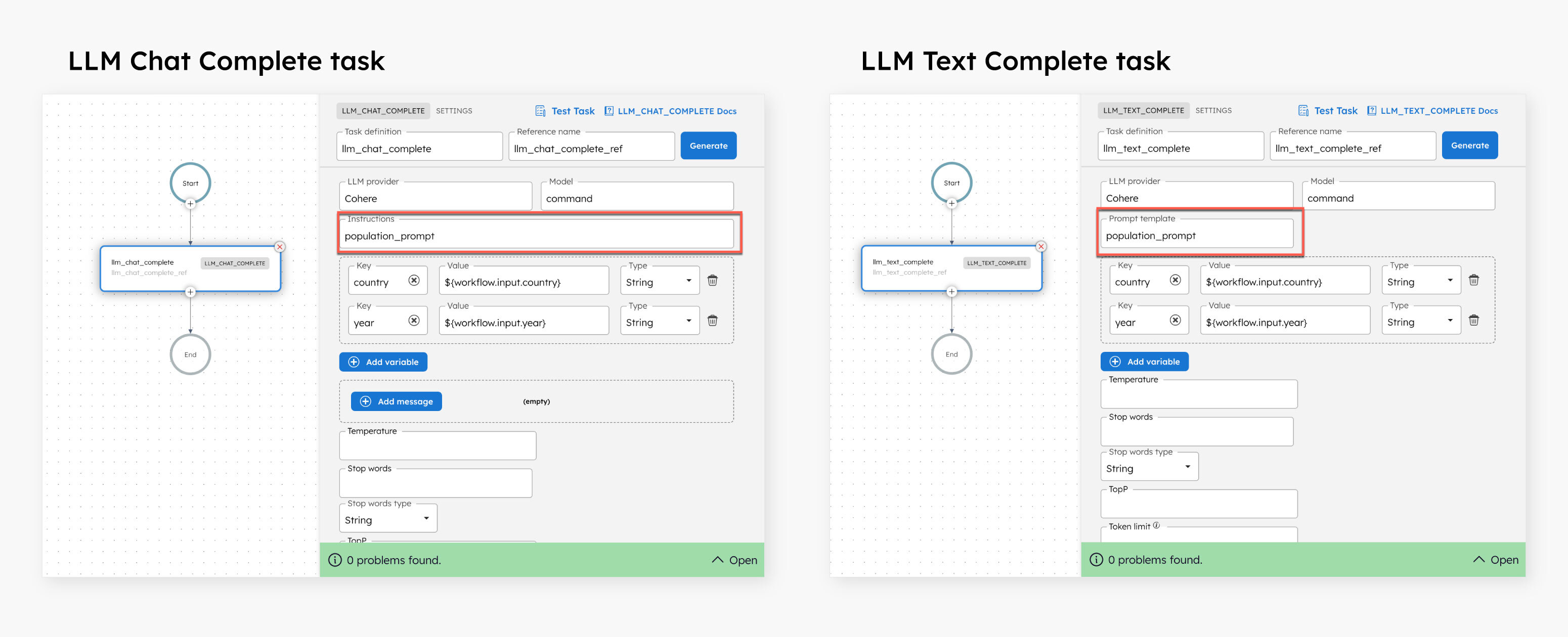 Using AI prompts in a workflow