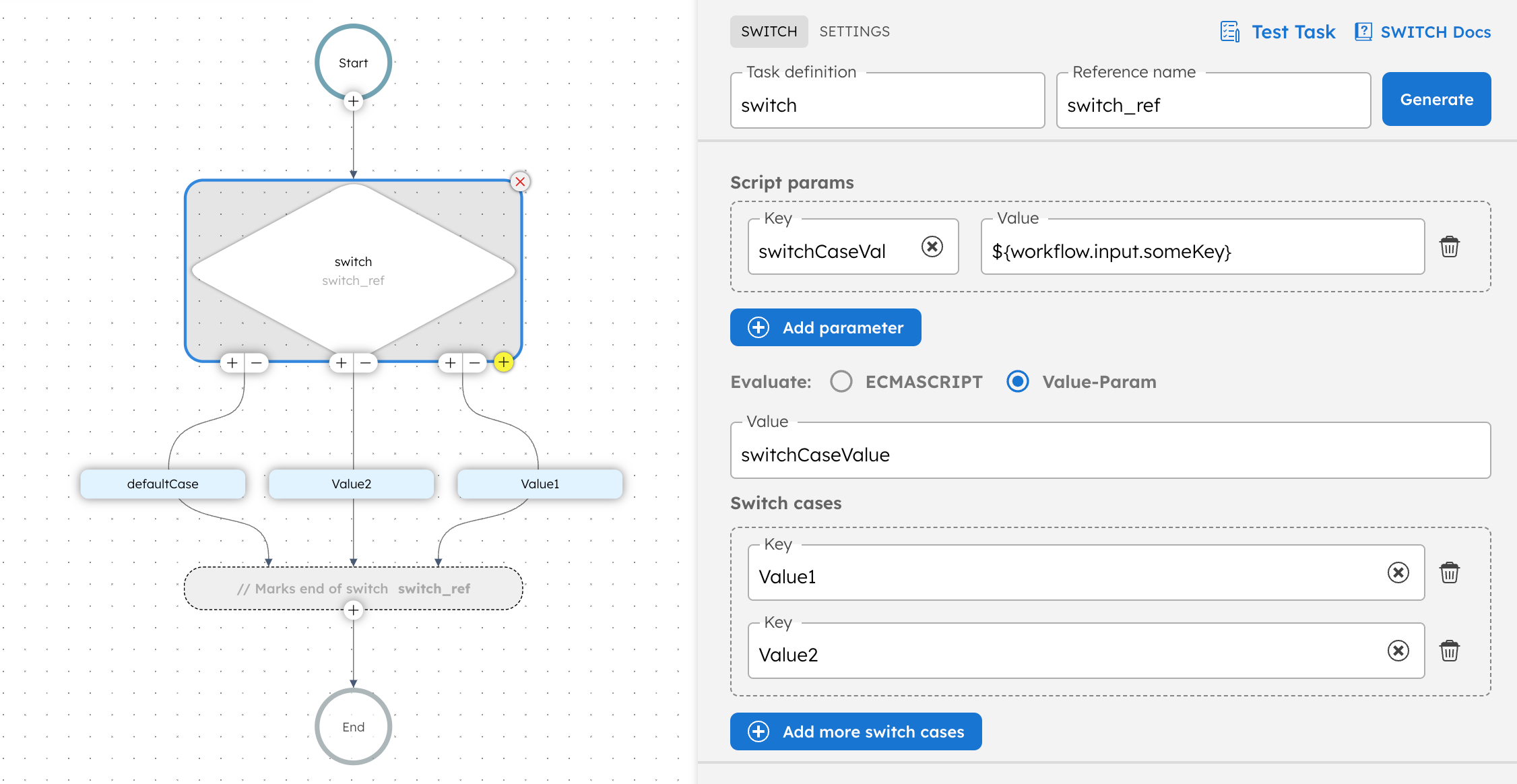 Screenshot of Switch Task in Orkes Platform