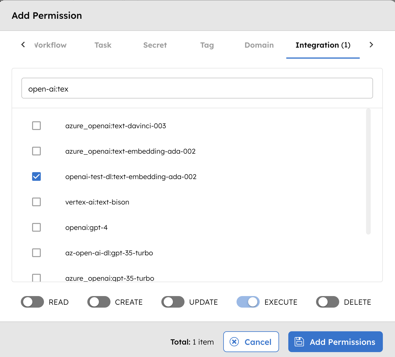 Add Permissions for Azure OpenAI Integration