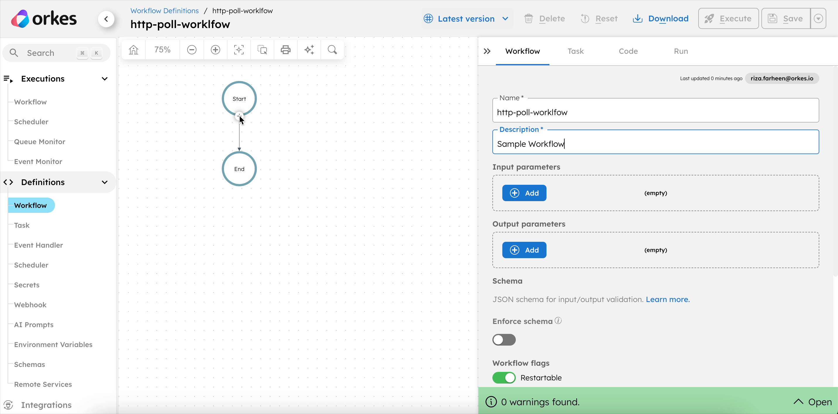 Adding HTTP Poll task