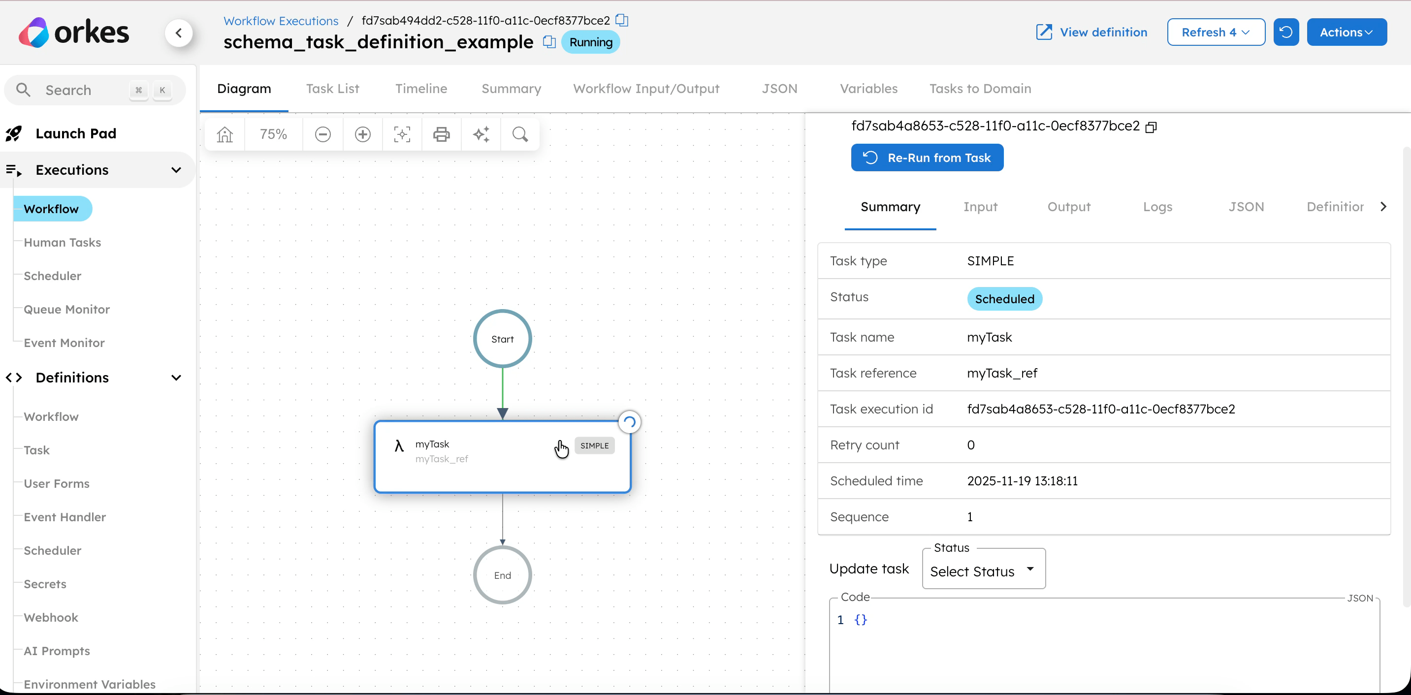 Completing task manually from Conductor UI
