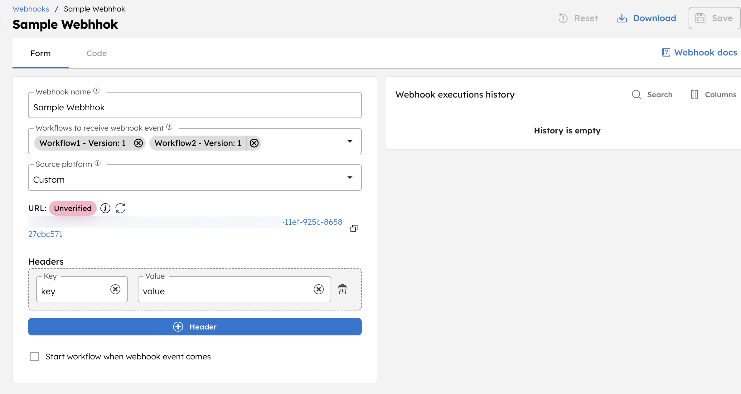 Webhook configurations in Conductor