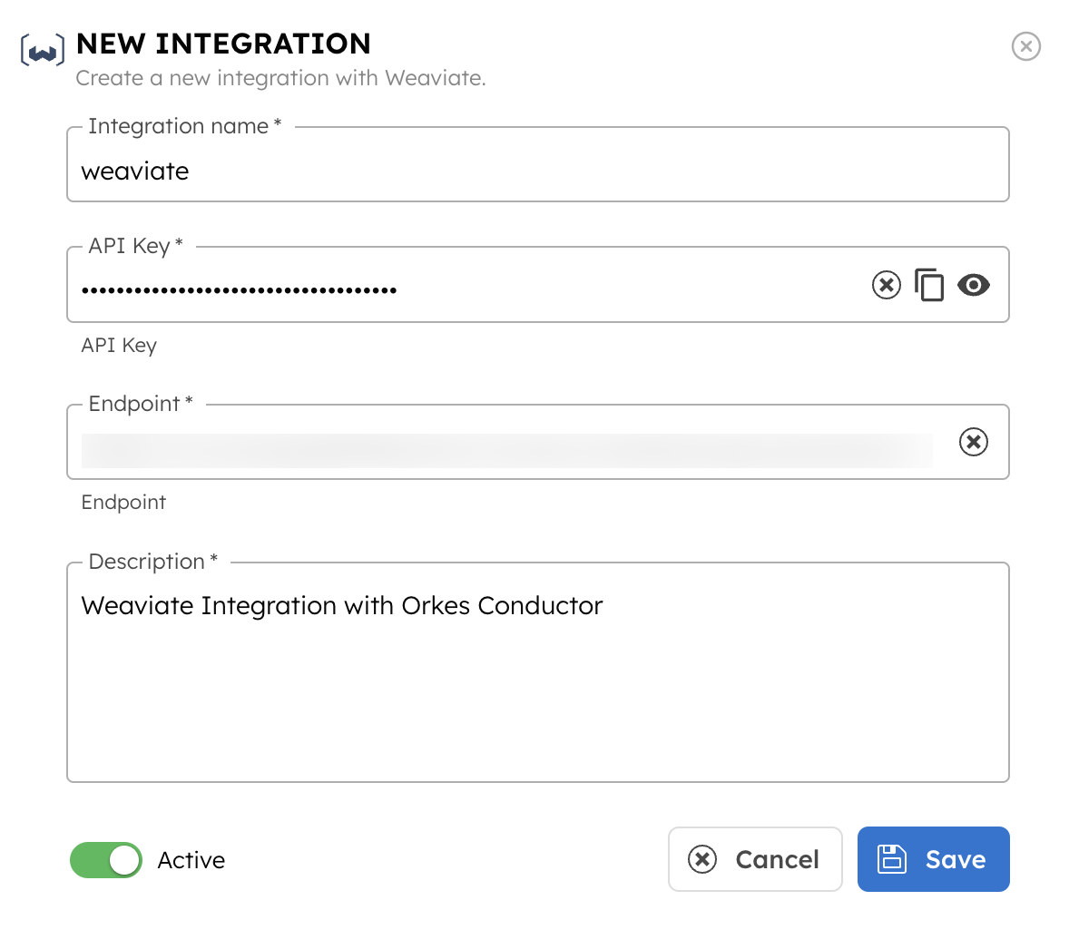 Create Weaviate Integration