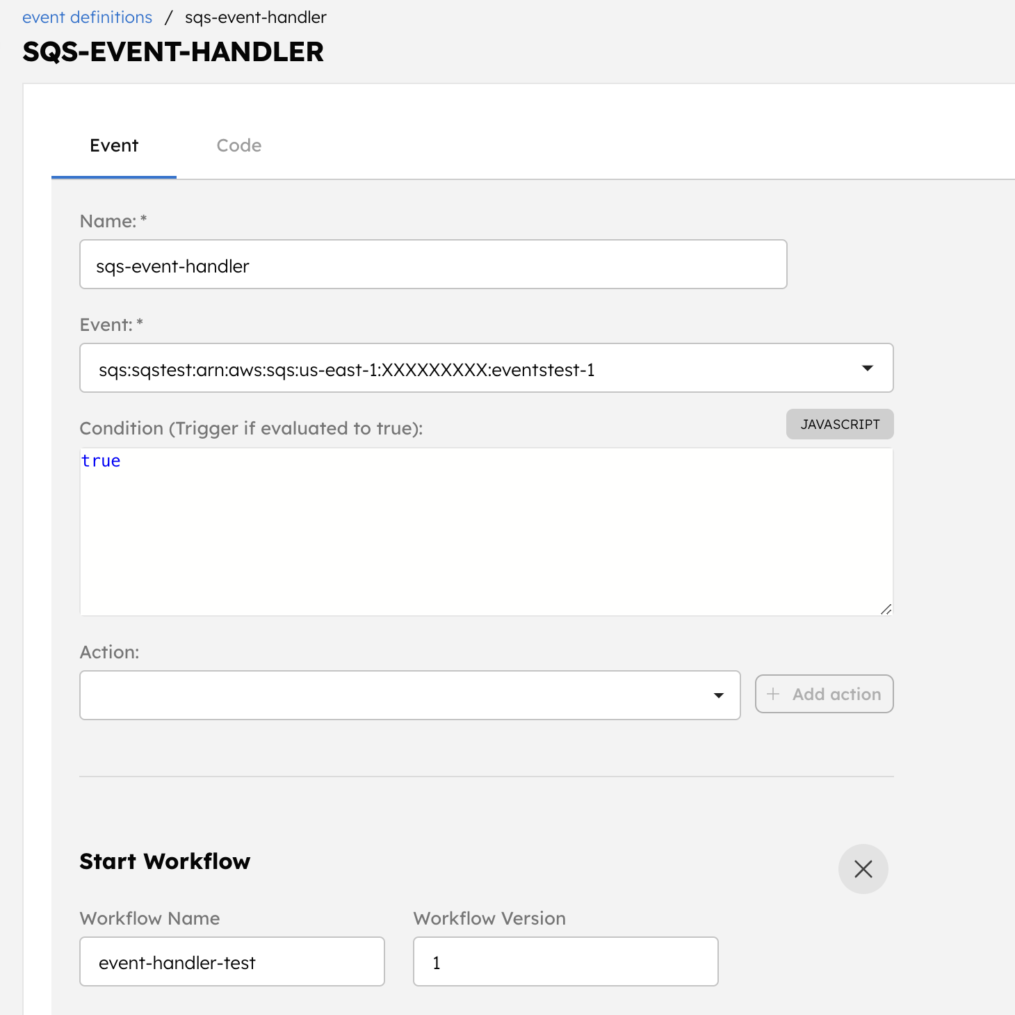 Configuring Event Handler for AWS SQS Integration
