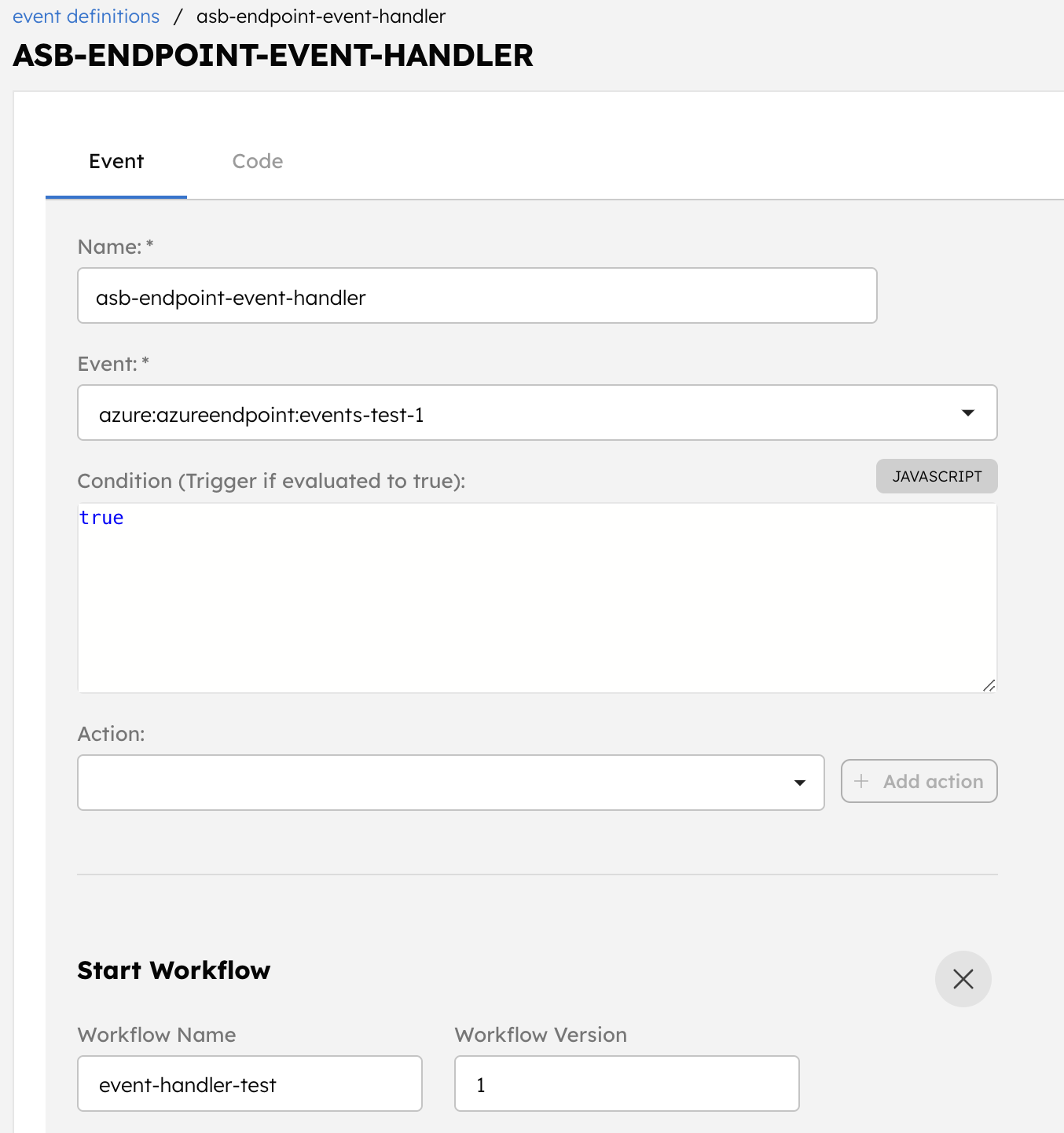 Configuring Event Handler for Azure Service Bus Integration
