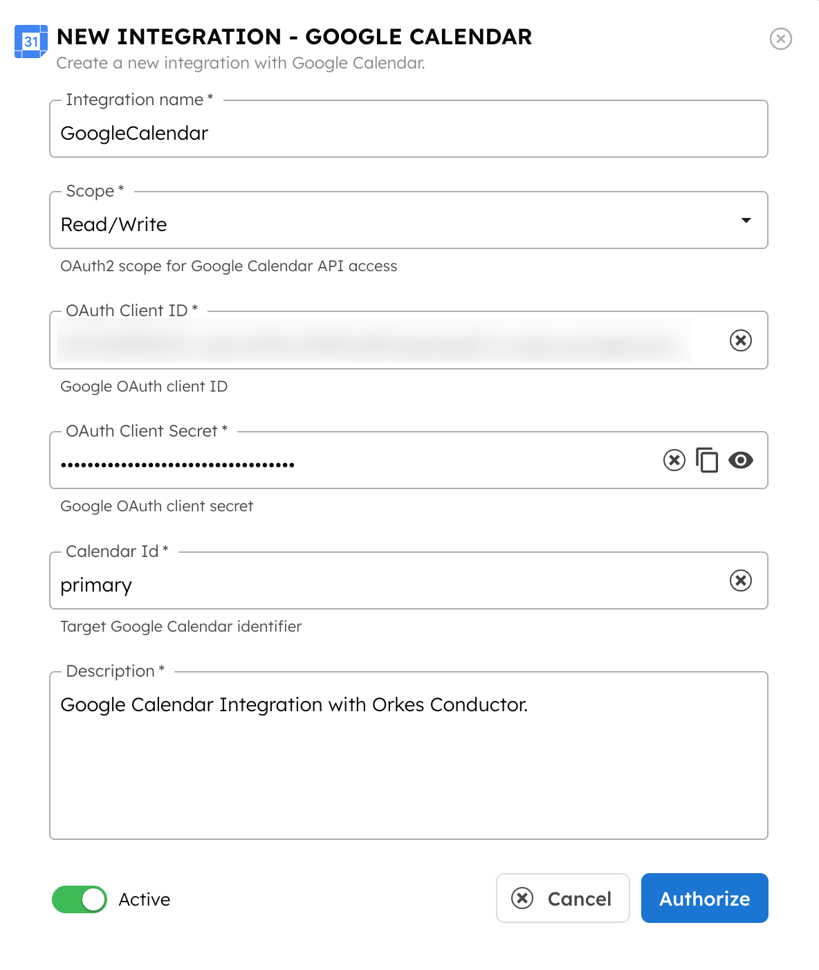 Google Calendar Integration with Orkes Conductor