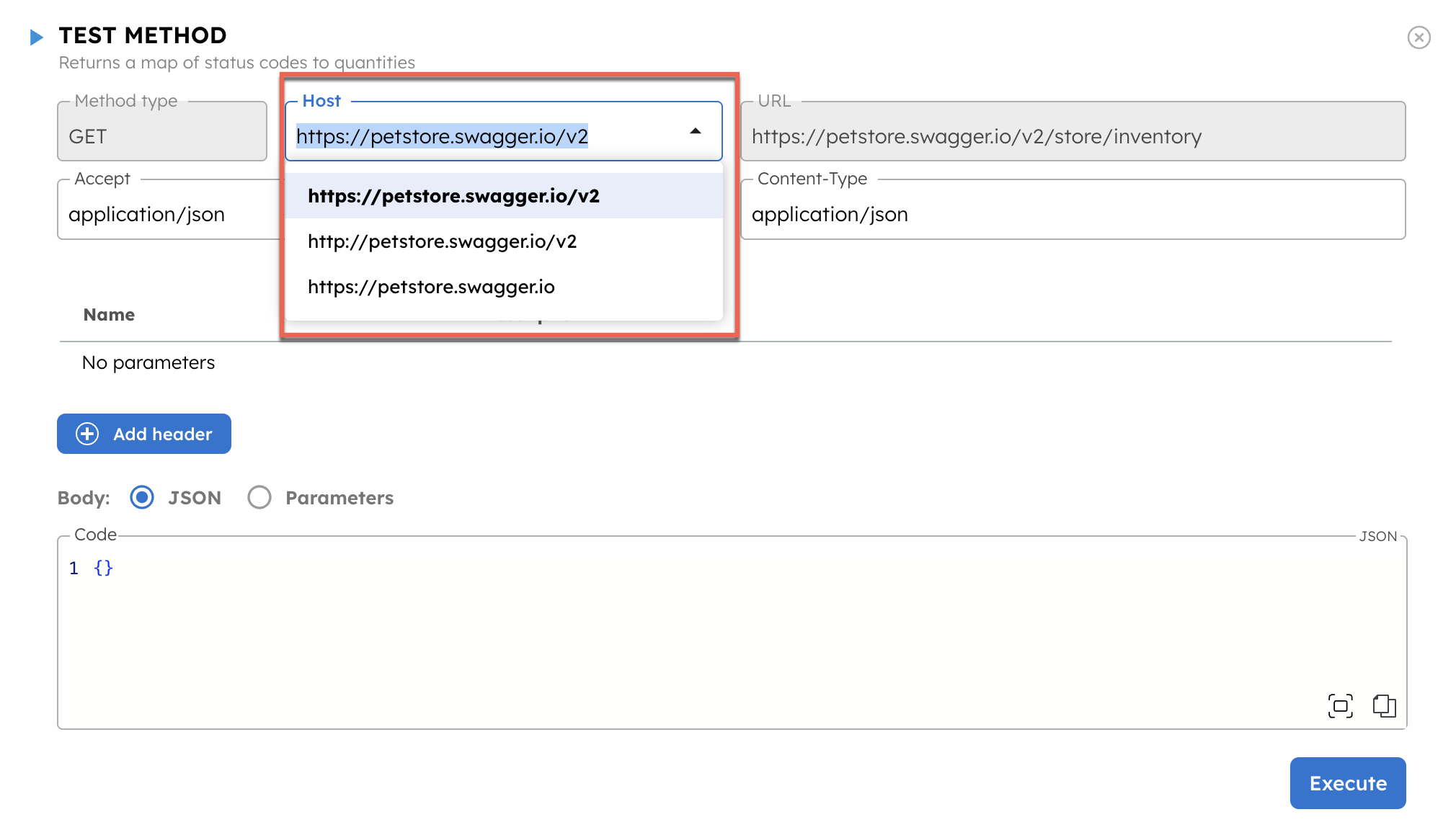 Switching between hosts while testing from Conductor UI