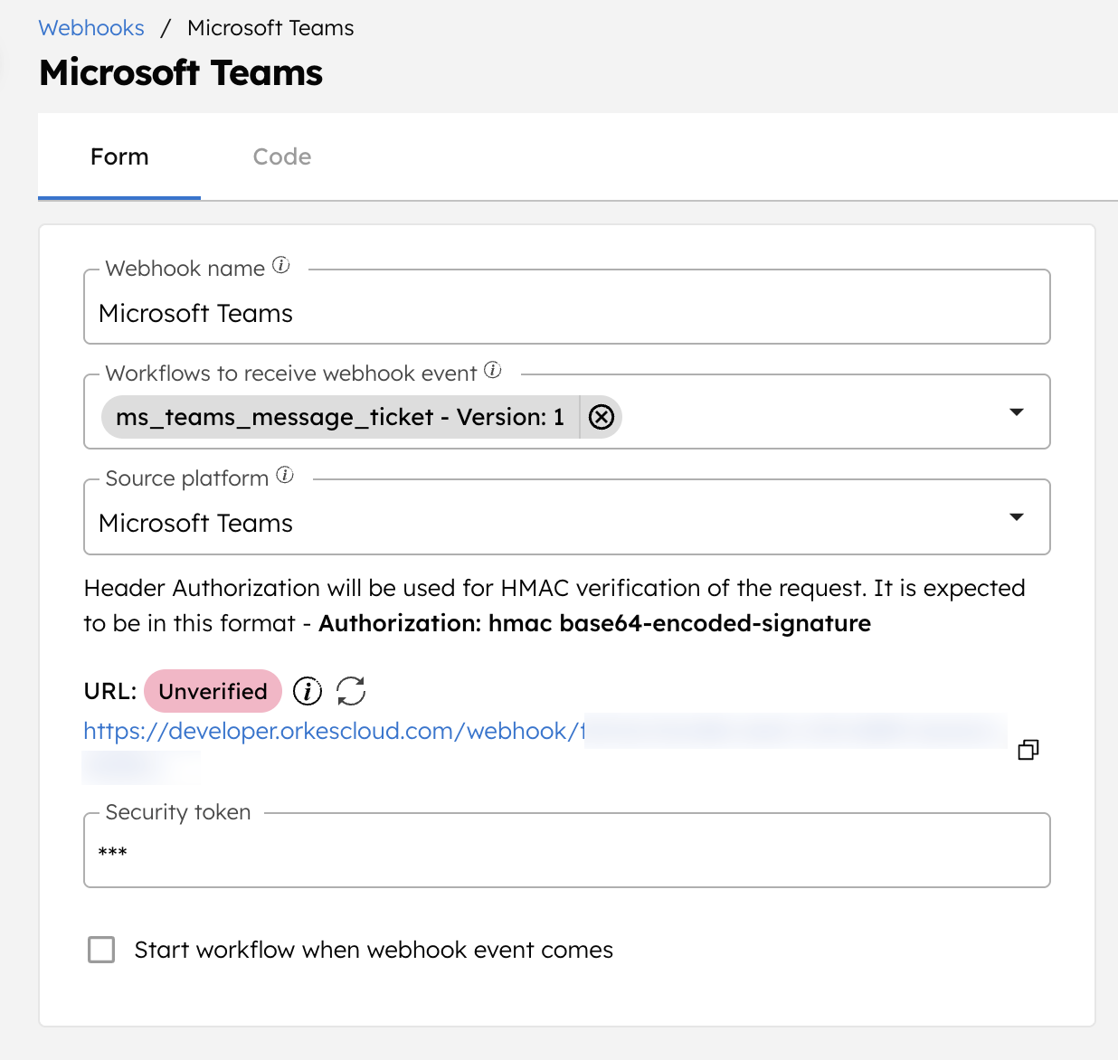 Microsoft Teams webhhok in Orkes Conductor