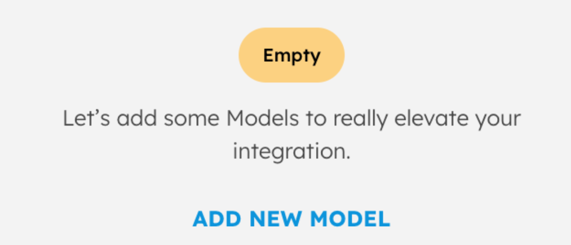 Empty model while adding integrations
