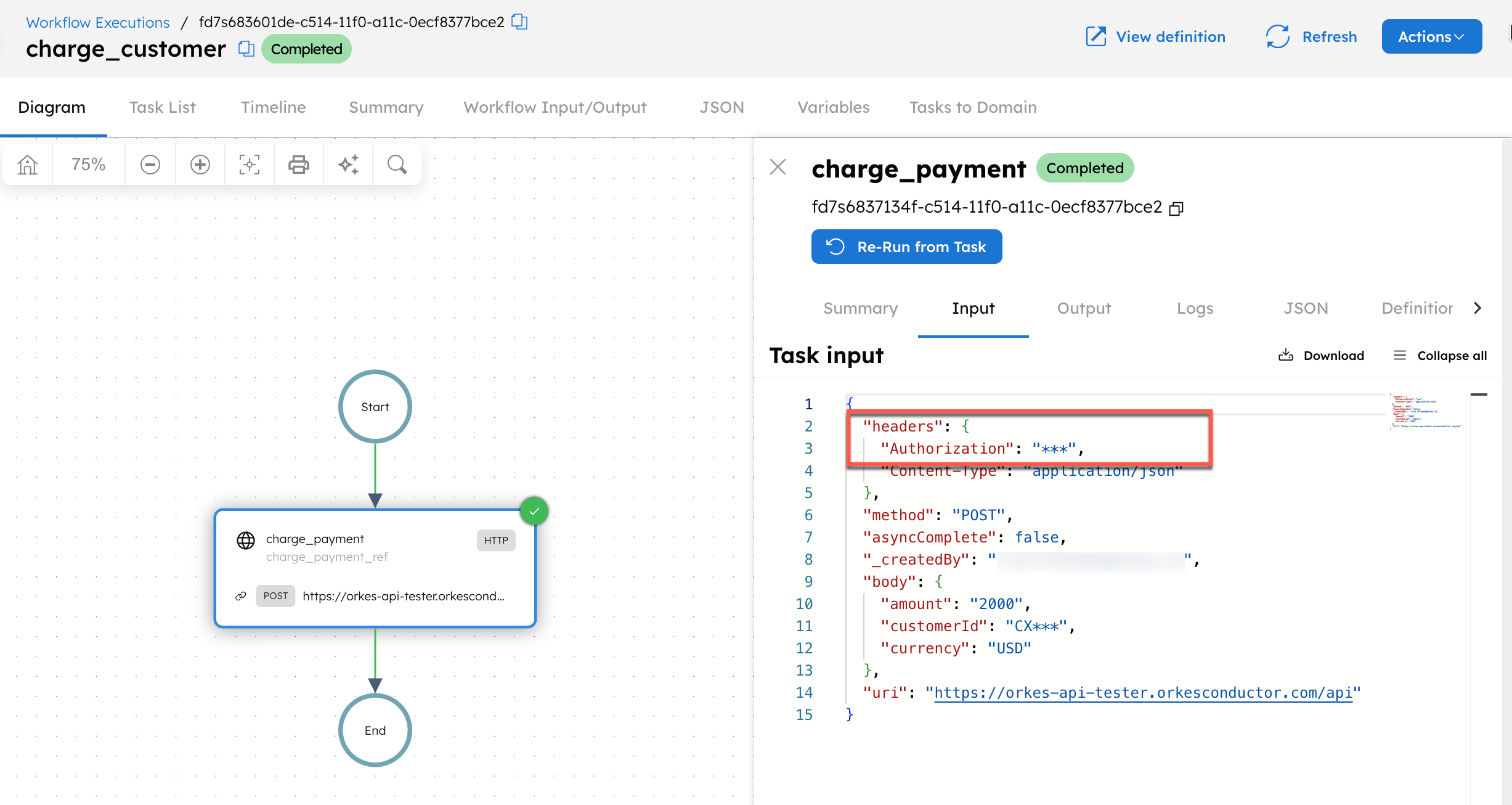 Secret masked in Orkes Conductor
