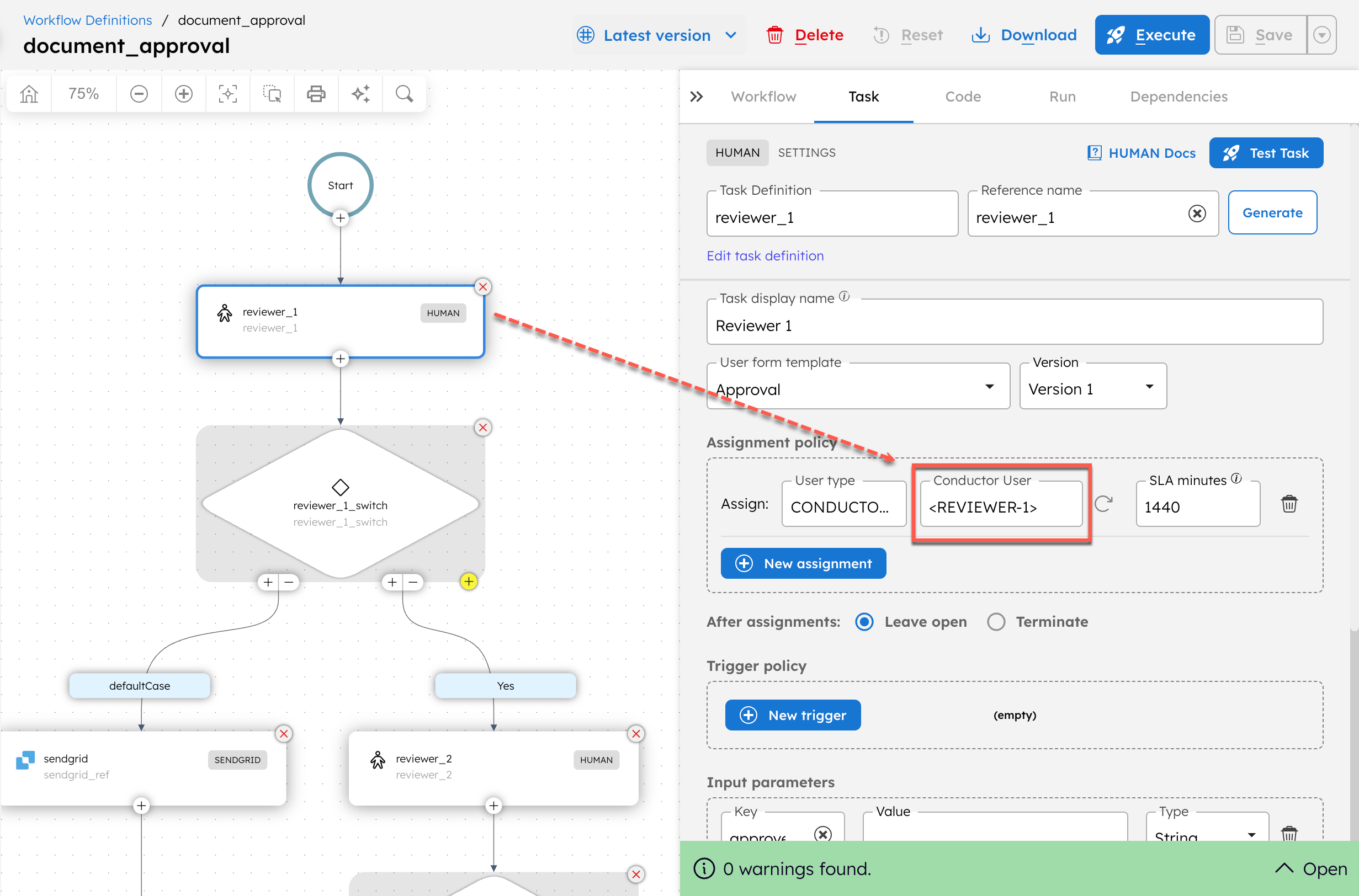 Updating Human task with reviewer details