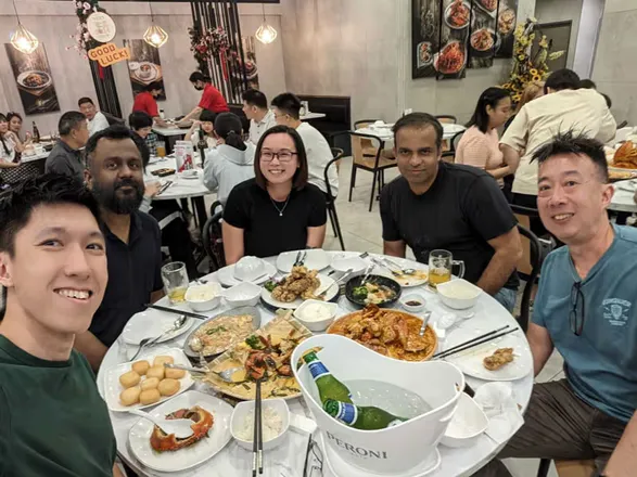Team dinner in Singapore
