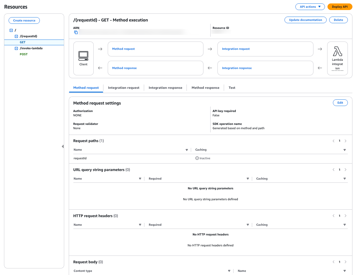 API for getting the long running API task status