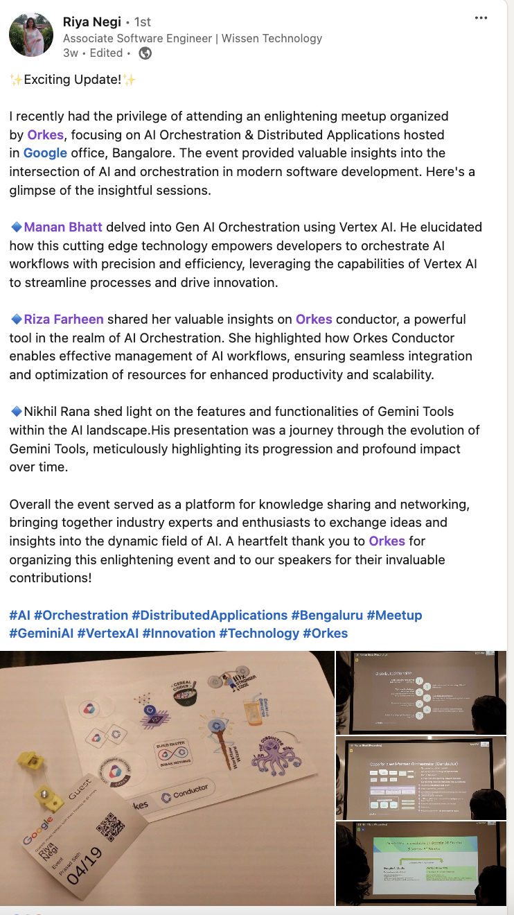 Bengaluru Meetup Community Post