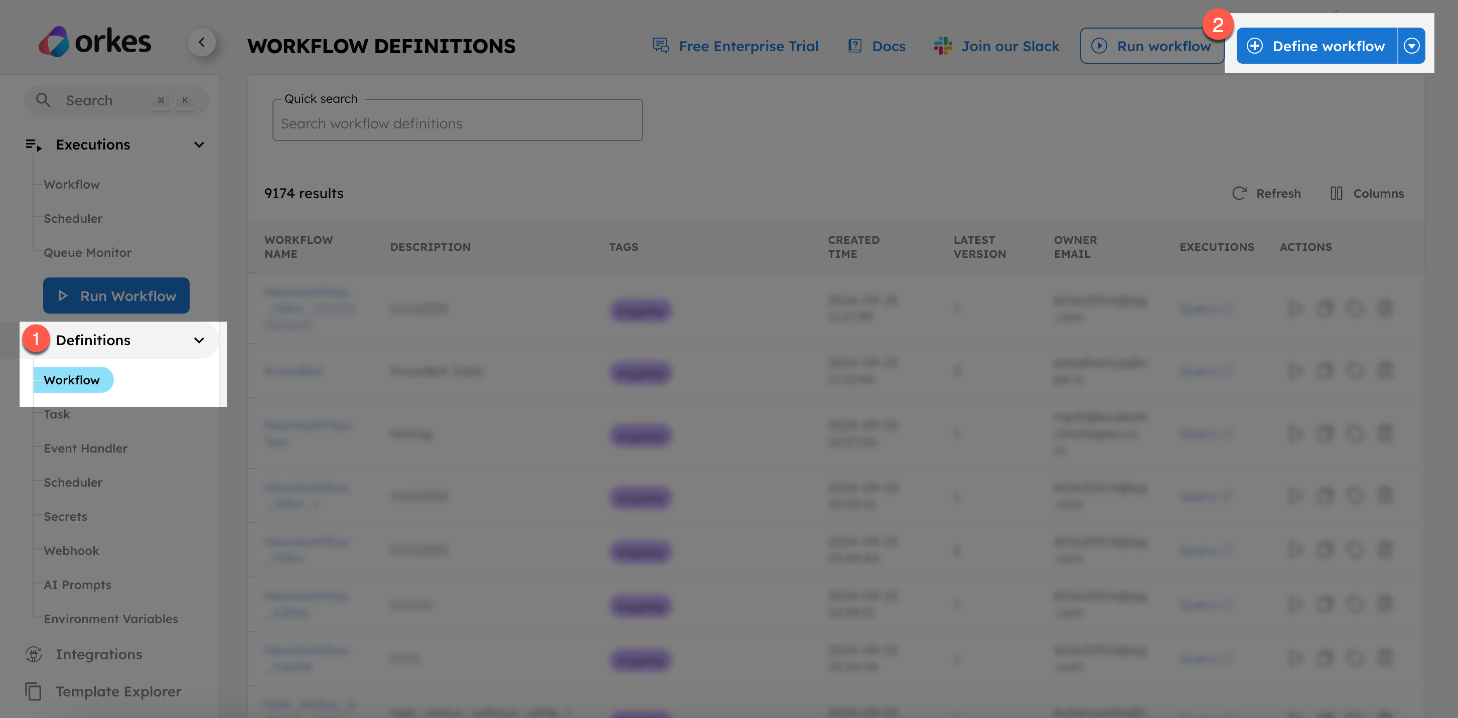 Create workflow in Orkes Conductor