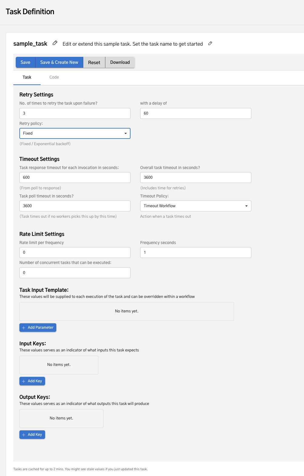 UI Enhancement for creating task definitions