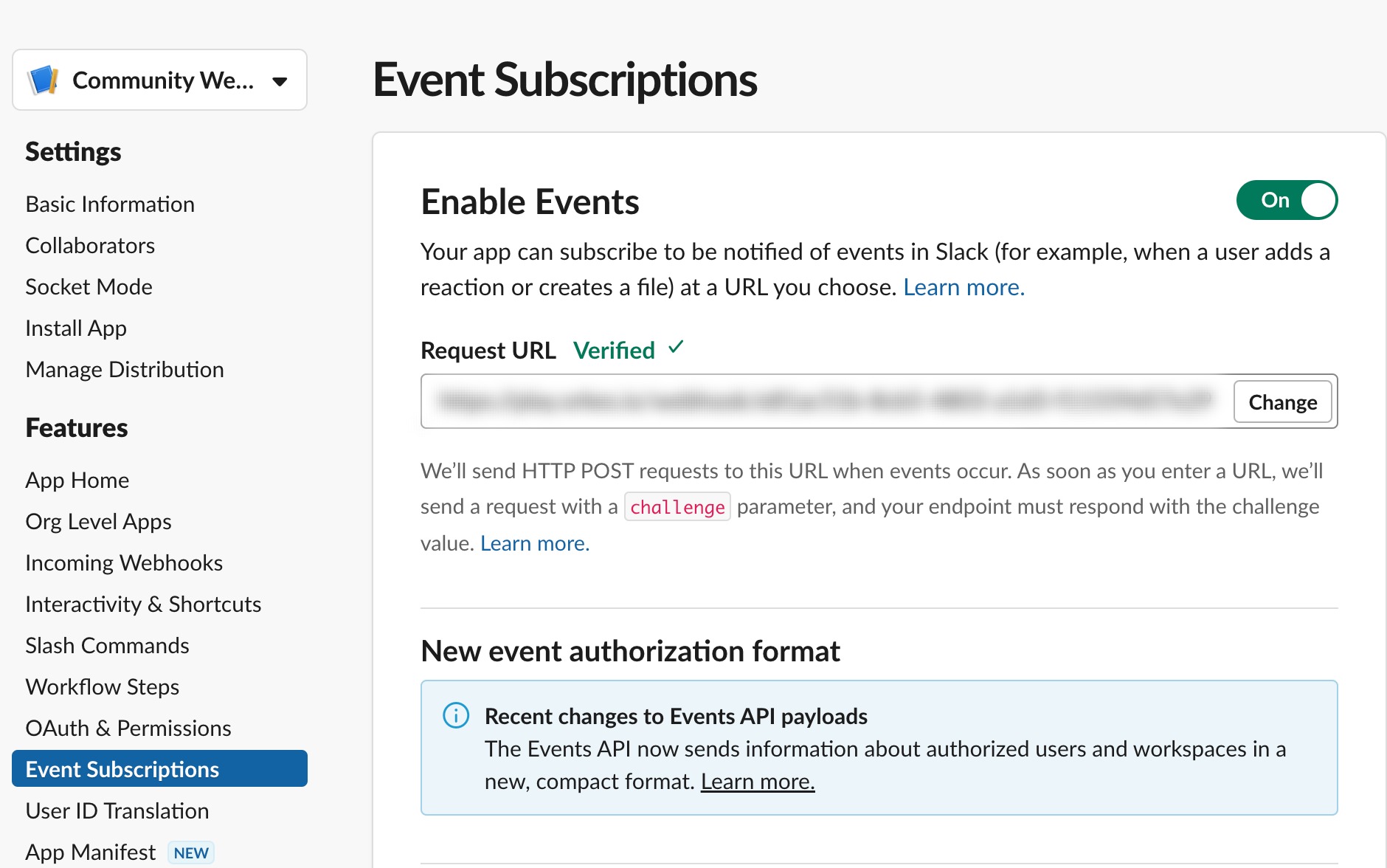 Enable Events