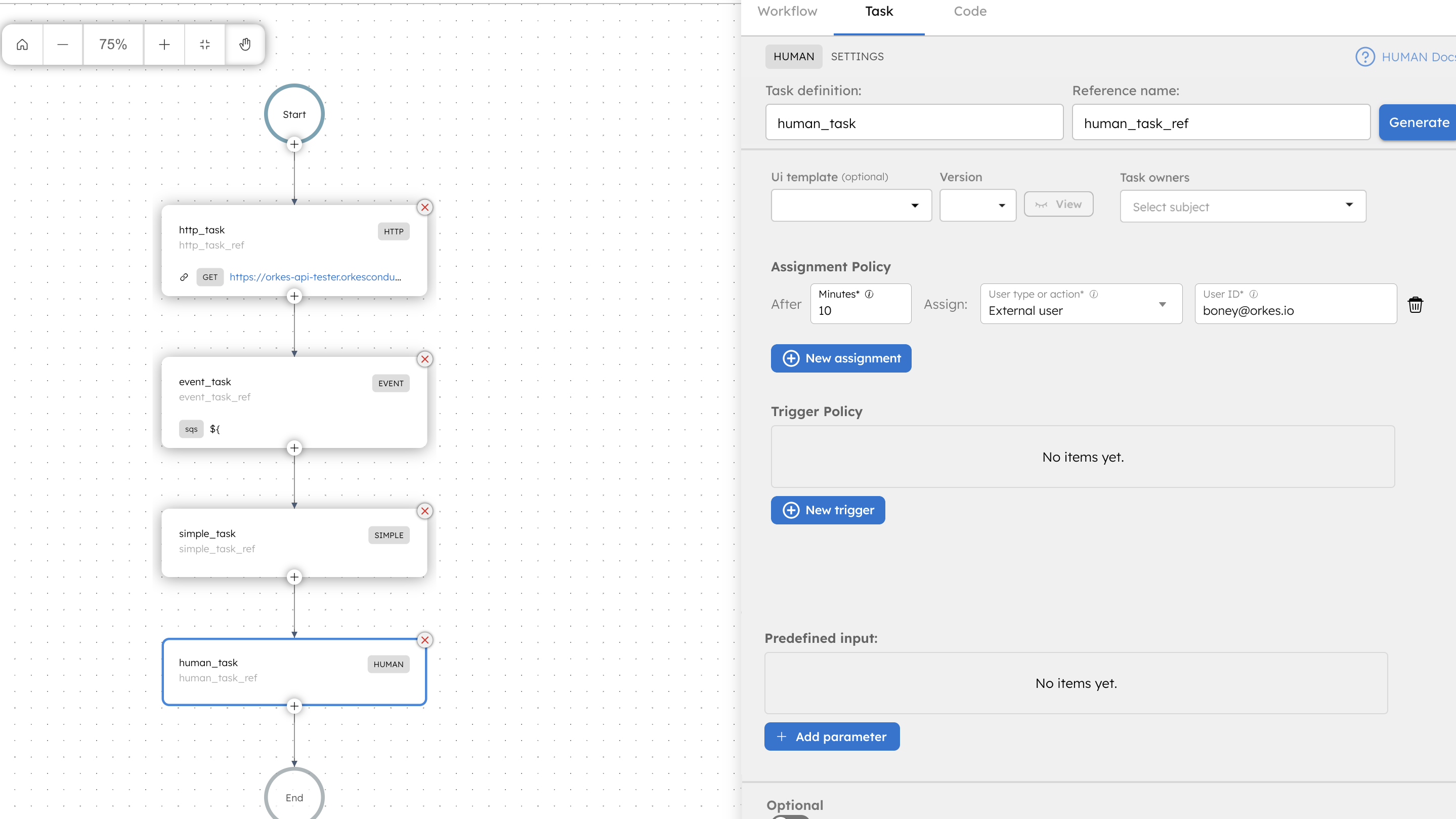 Human Task in Orkes Conductor