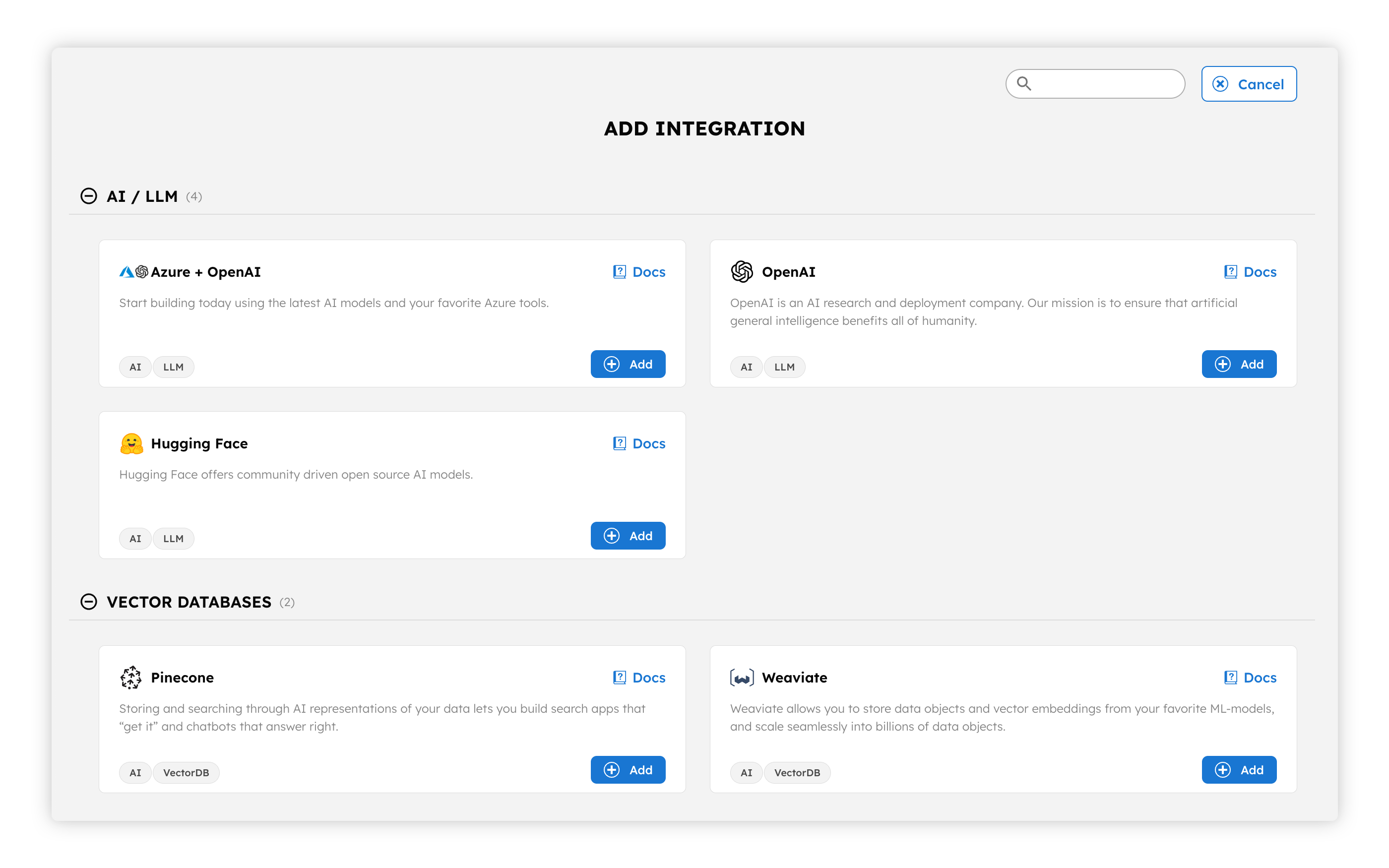 Integrations in Orkes Conductor