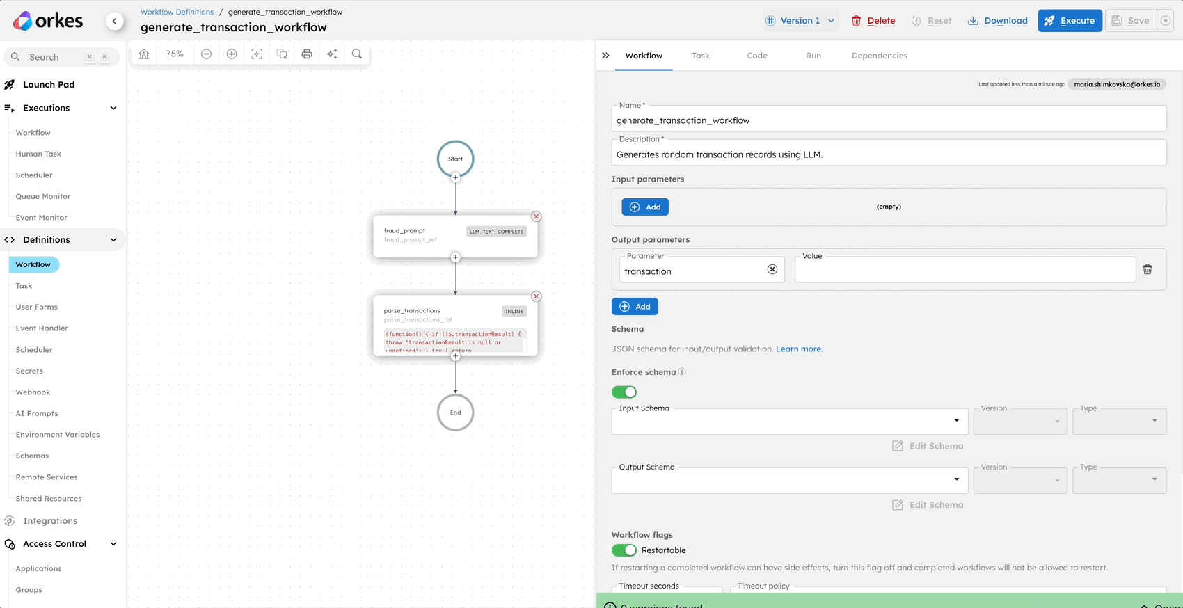 A GIF of creating the send_transactions task in the generate_transaction_workflow
