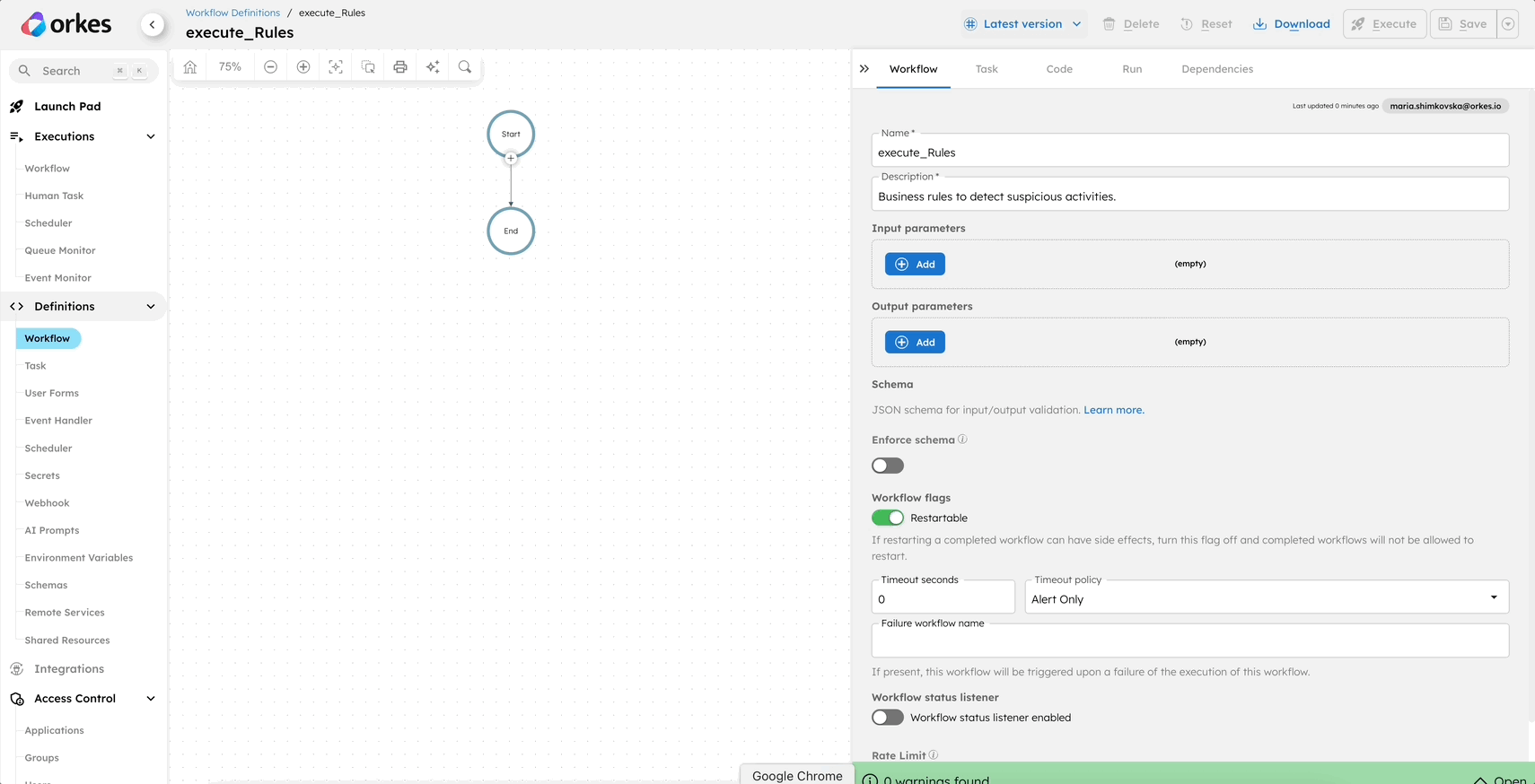 GIF of creating a sub-workflow in the Conductor UI