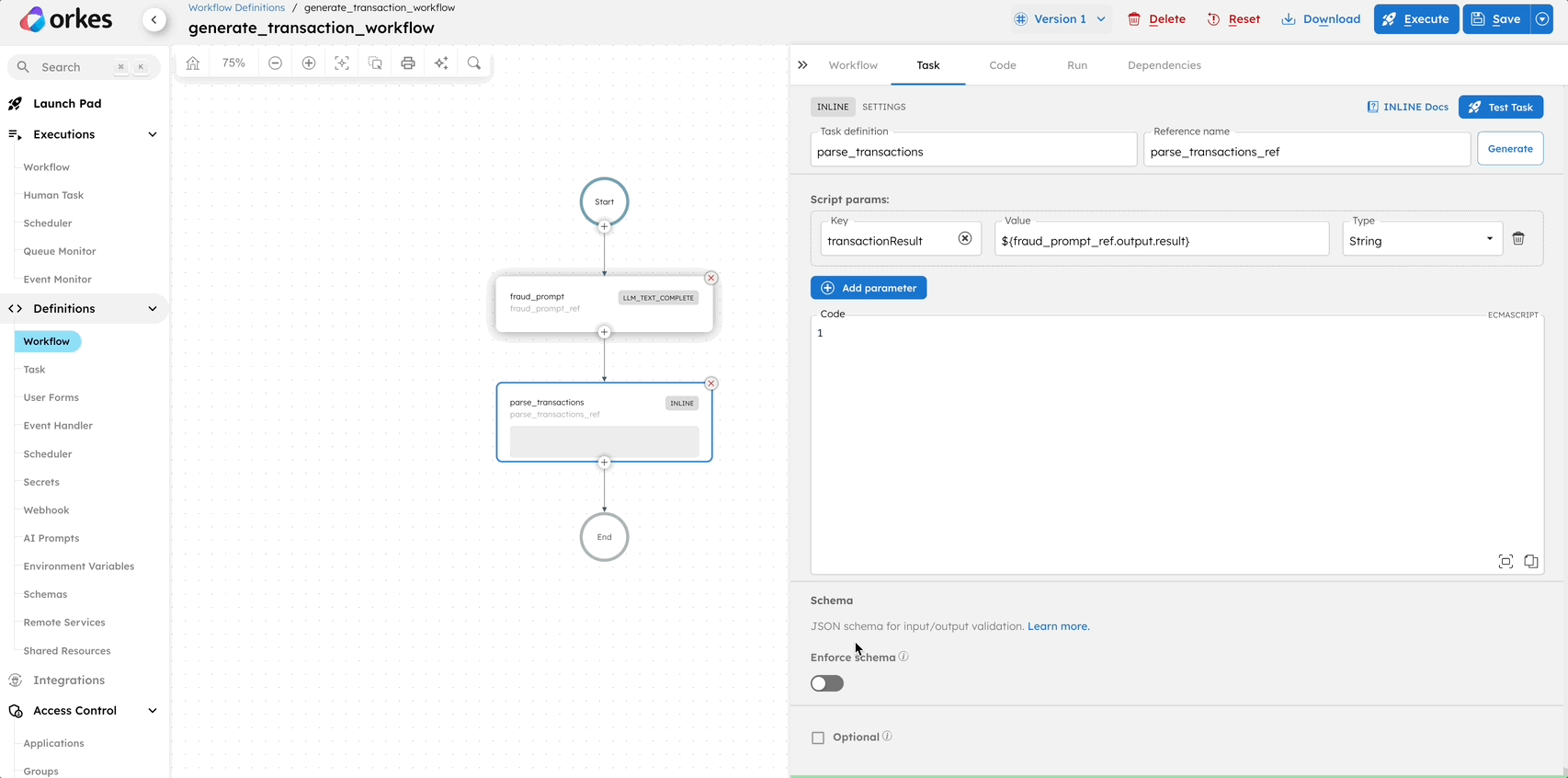 A GIF of creating the parse_transactions task in the generate_transaction_workflow