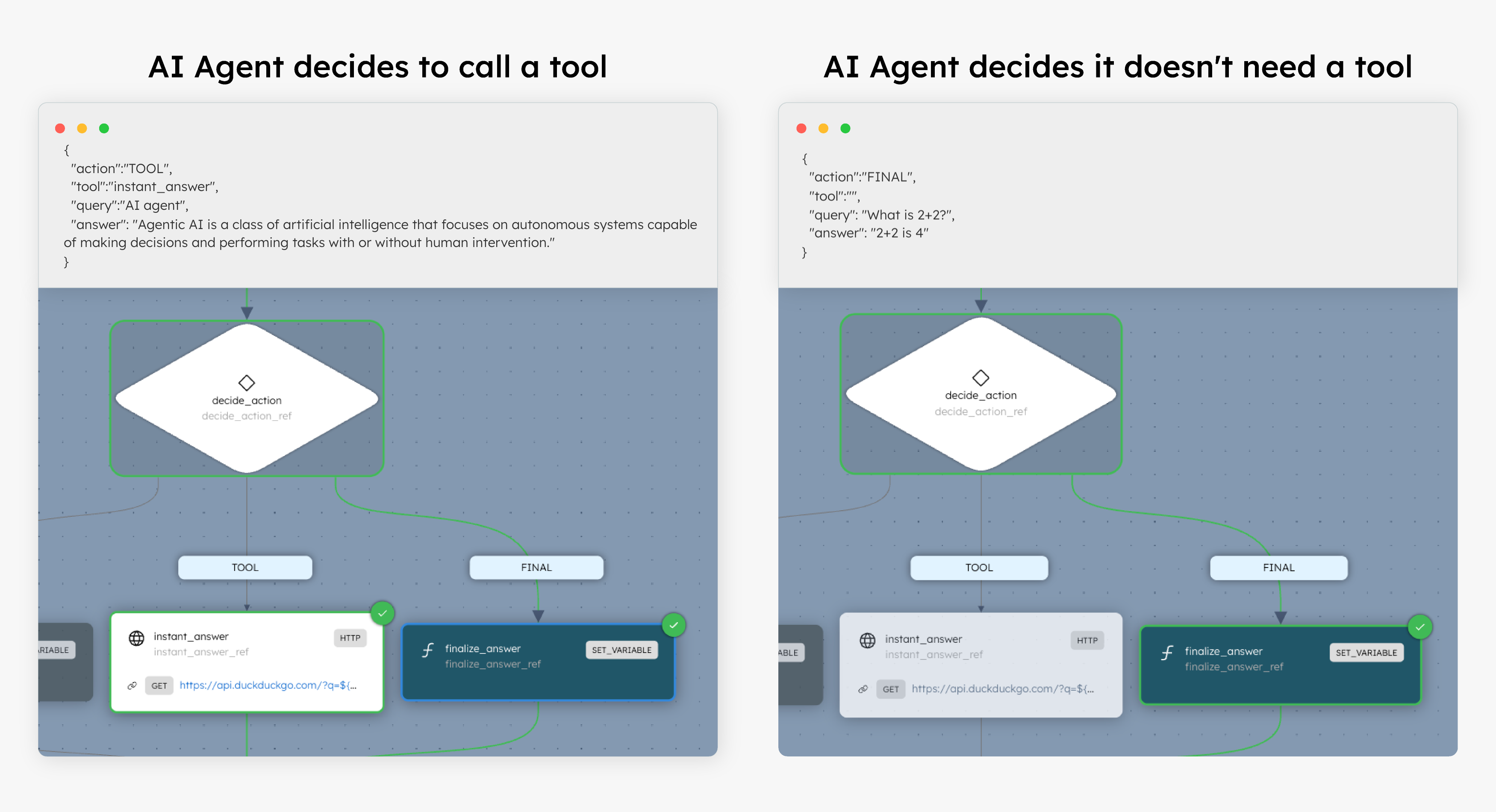 Basic AI Agent workflow in Orkes Conductor Developer Edition