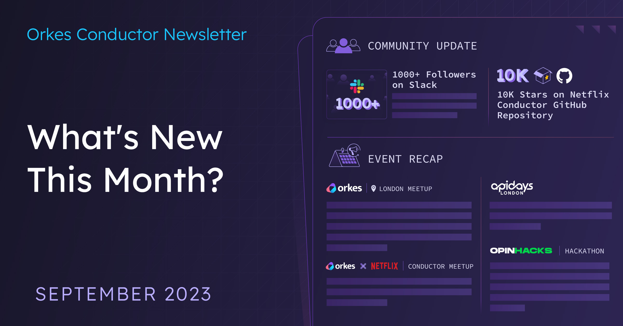 Orkes Monthly Highlights Sep 2023