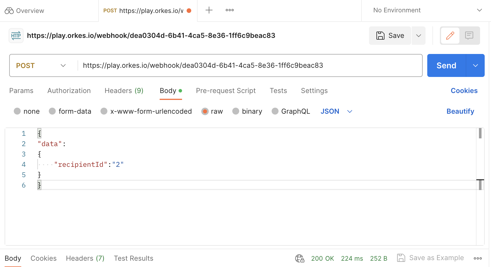 Sending post request from Postman