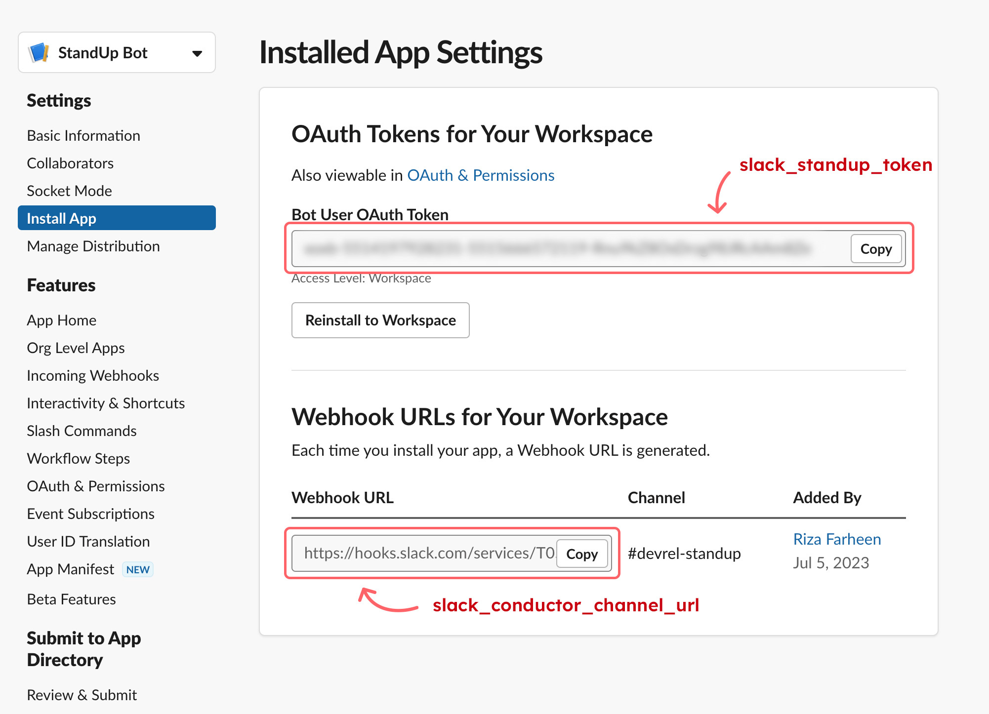 Retrieving secret values