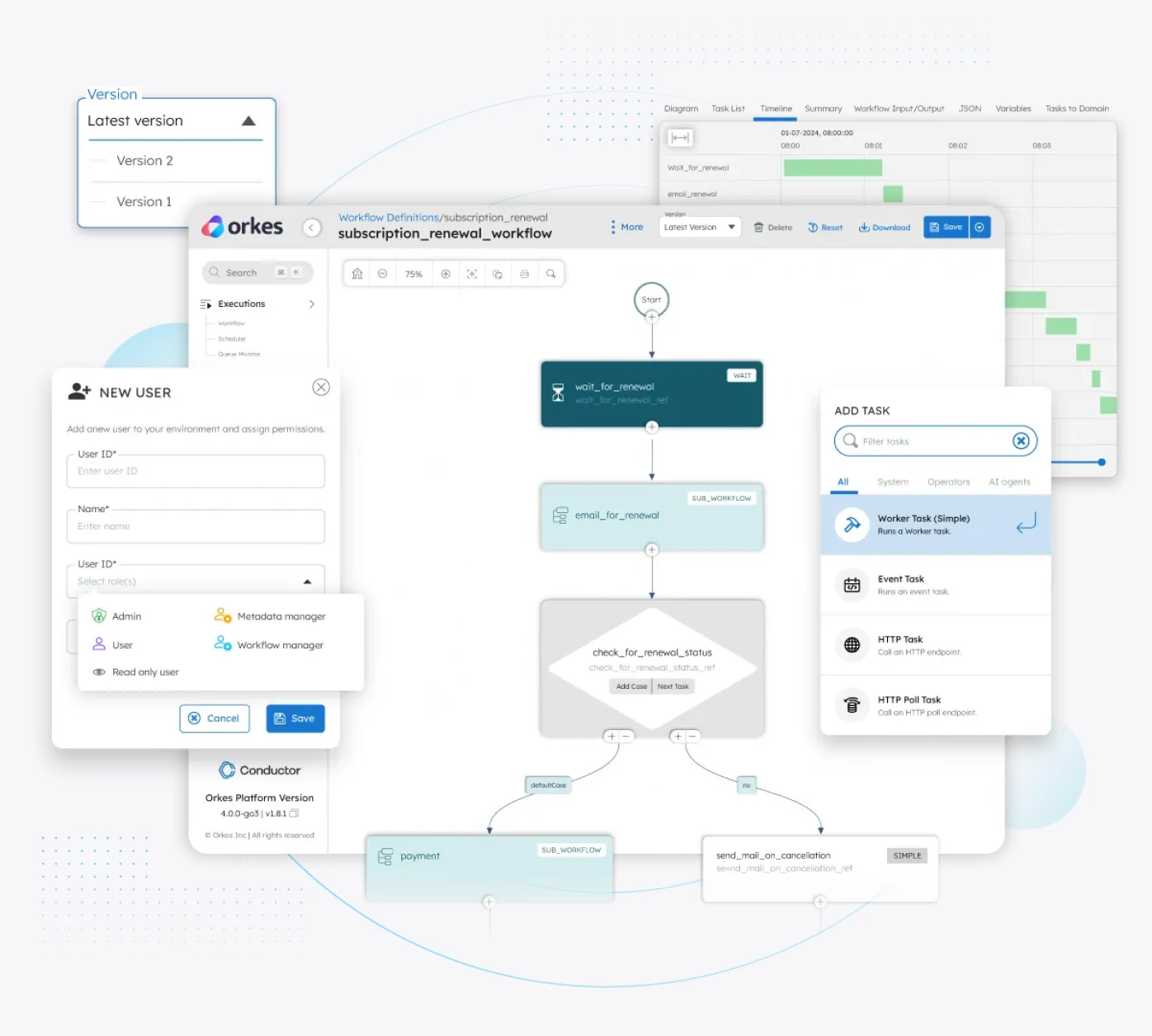 Low-code visual workflow builder in Orkes Conductor