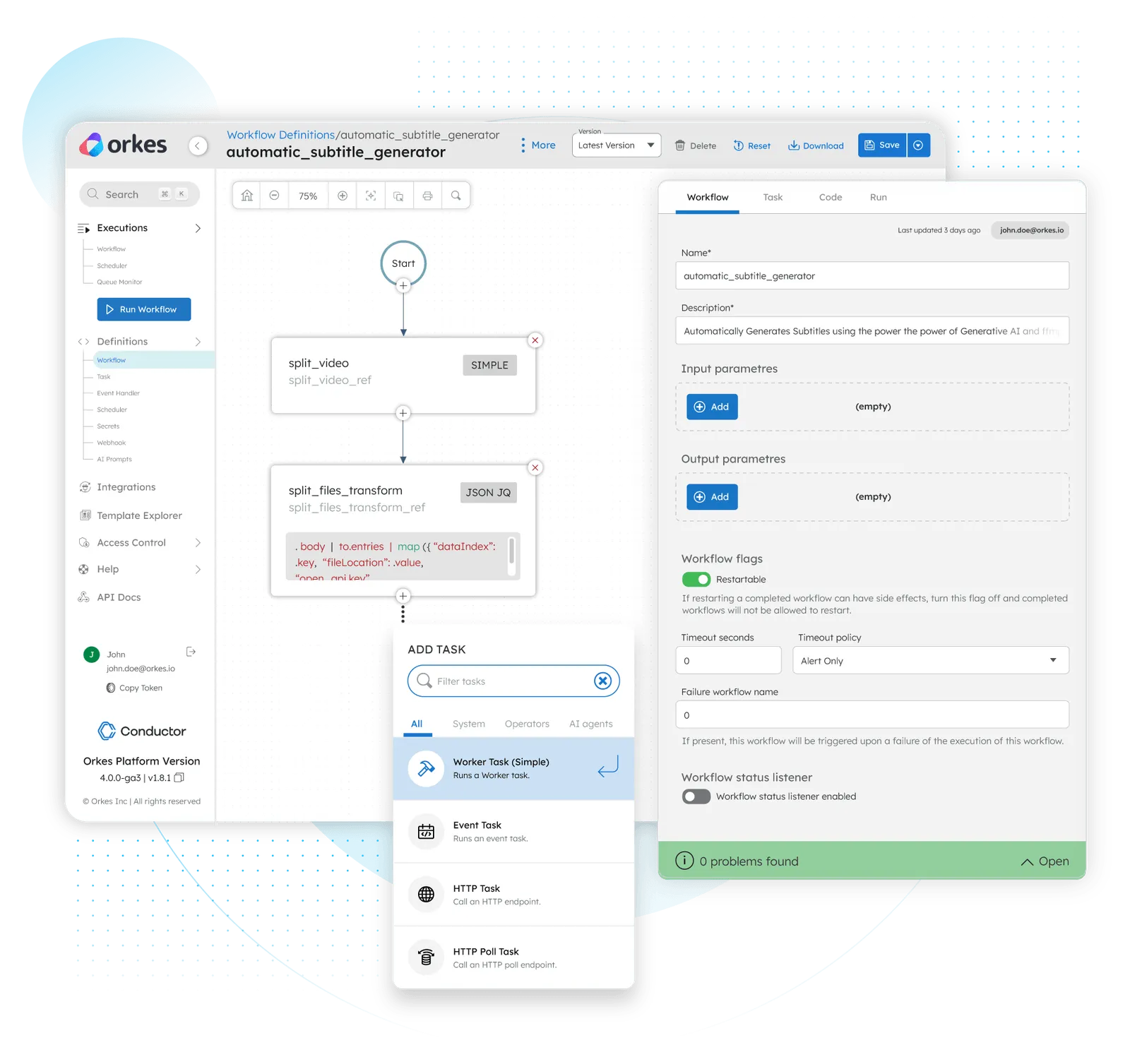 Build Workflows Visually