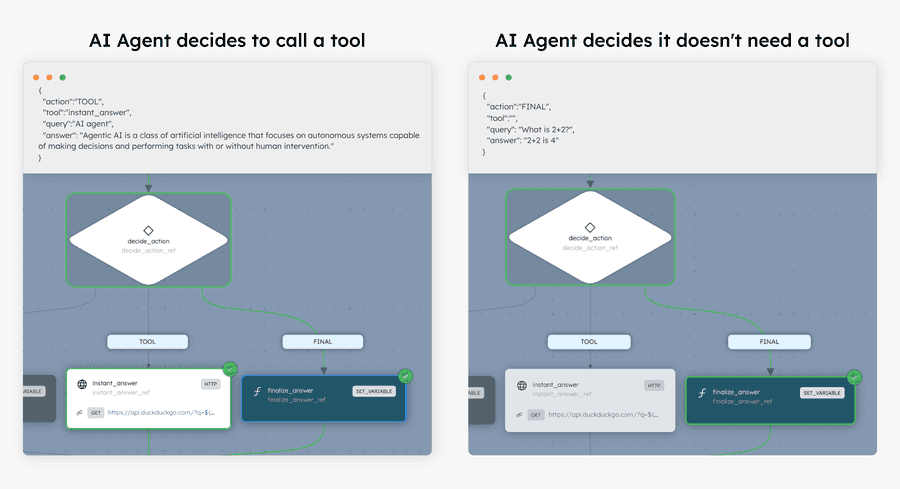 Basic AI Agent workflow in Orkes Conductor Developer Edition