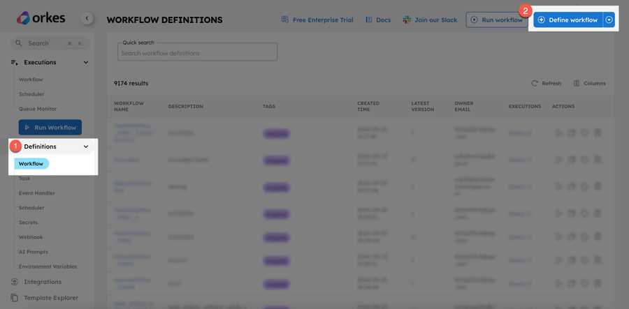 Create workflow in Orkes Conductor