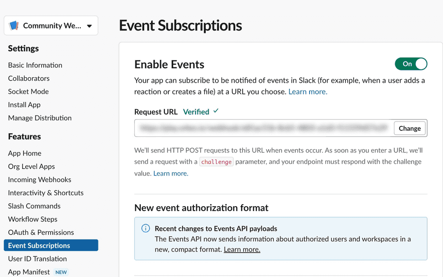 Enable Events